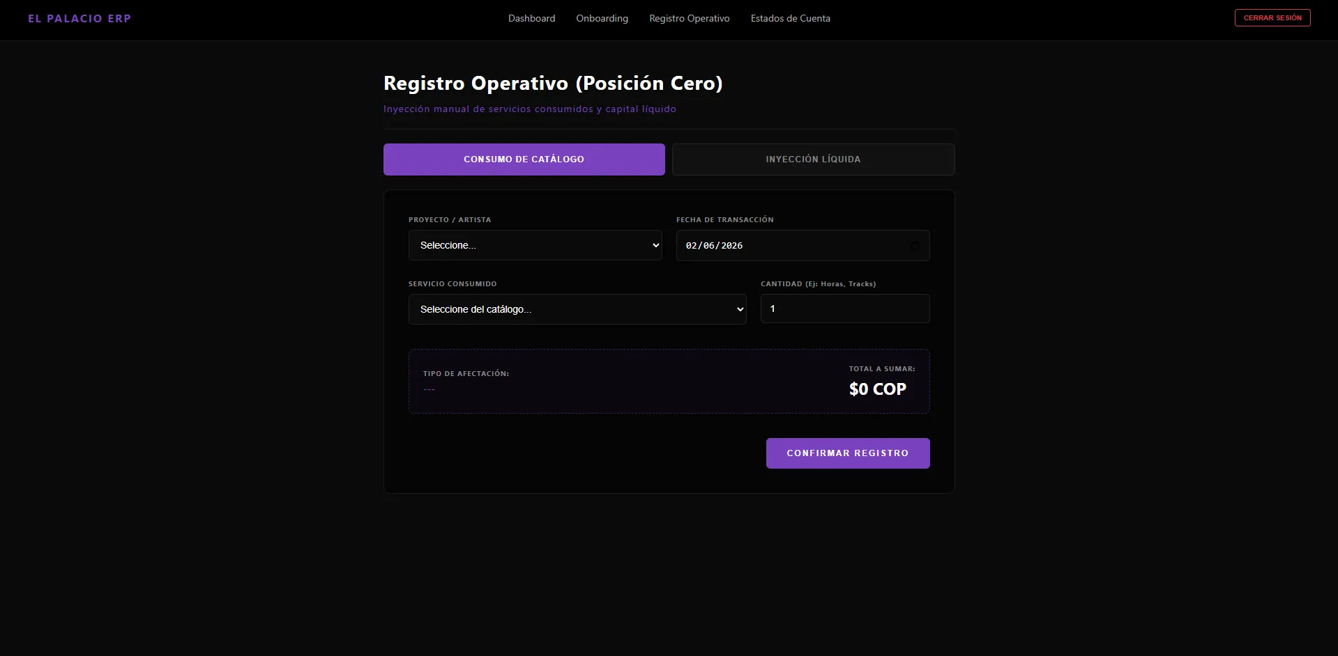 ServicesLog engineering module listing operational records